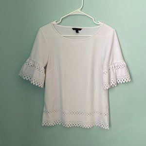 BANANA REPUBLIC White Eyelet Top